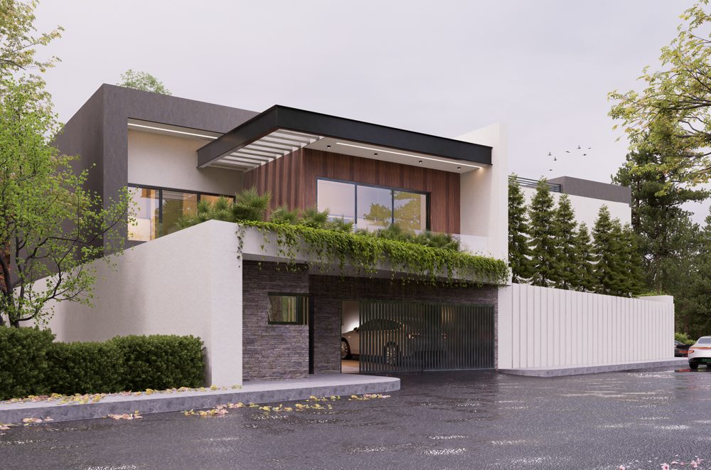 Perspective de la villa 1 à Bingerville – Bregbo