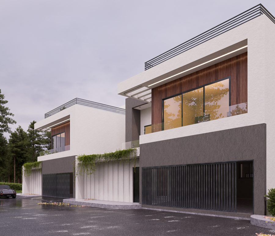 Perspective de la villa 3 à Bingerville – Bregbo