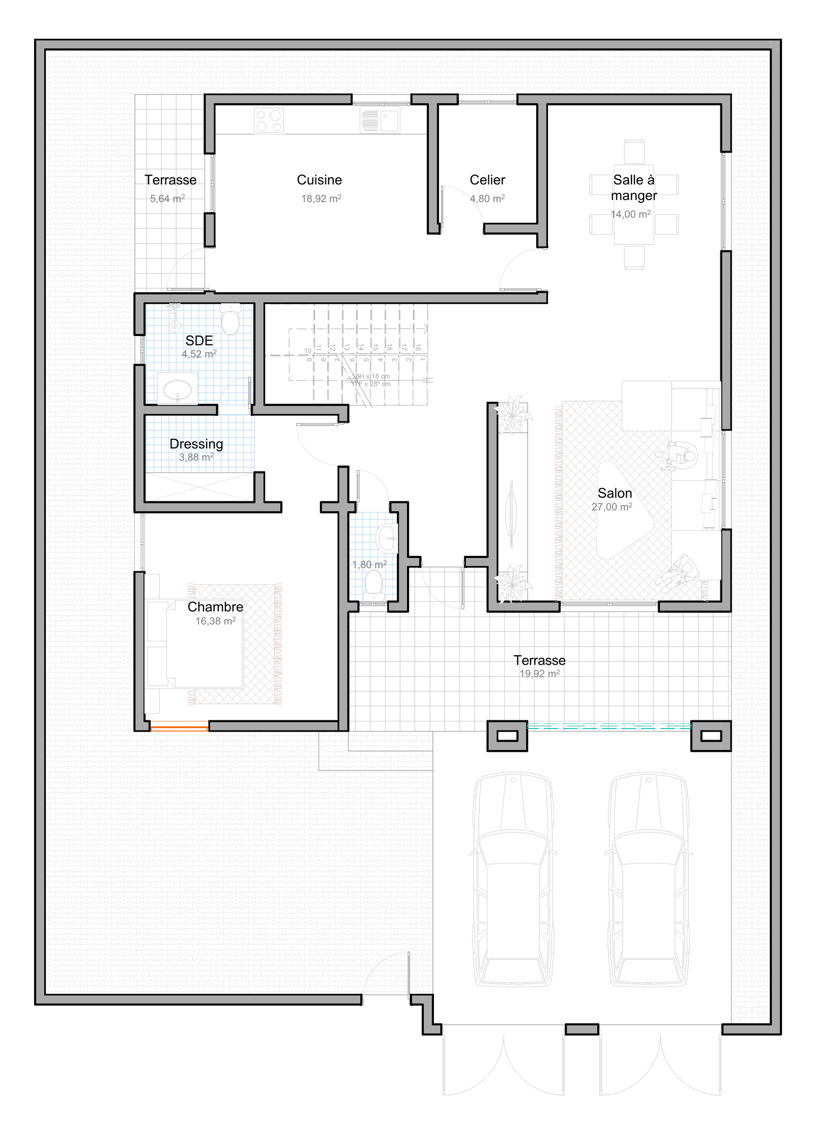 Plan R+1 - Duplex Océan Ouagadougou