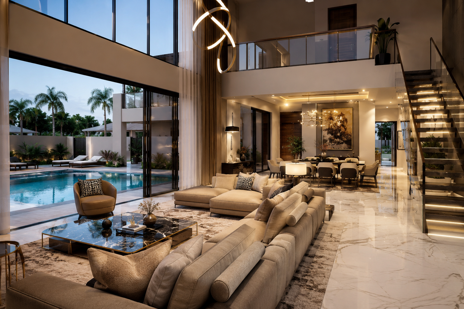 Salon et espace de vie - Duplex Rubi Premium Abidjan
