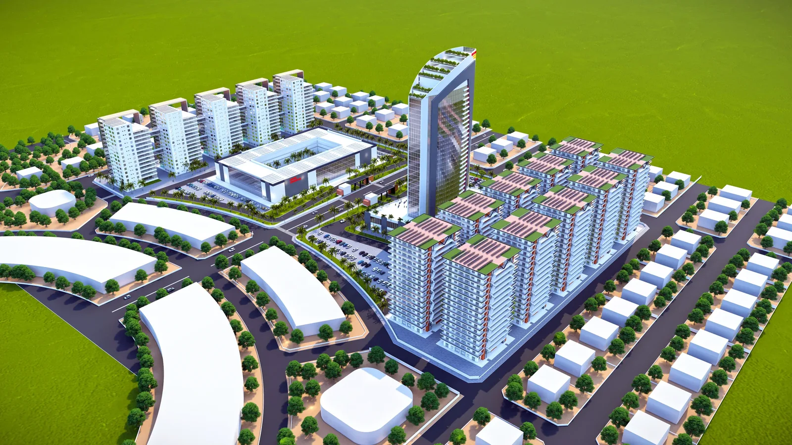 Vue aérienne du programme Burkindi Business Center